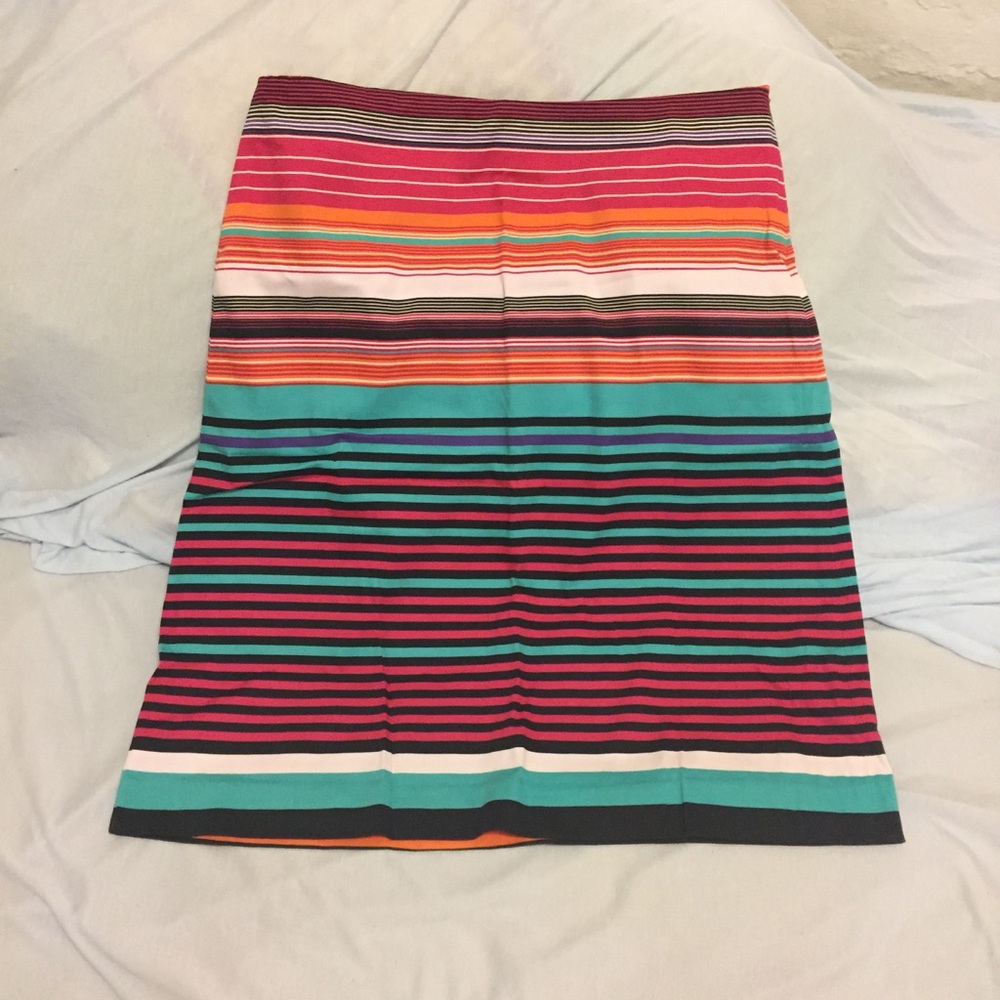 Striped cotton pencil skirt size 8